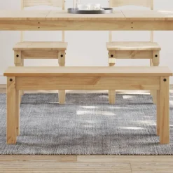 Bankjes*vidaXL Eetkamerbank PANAMA 105x30x45 cm massief grenenhout Bruin