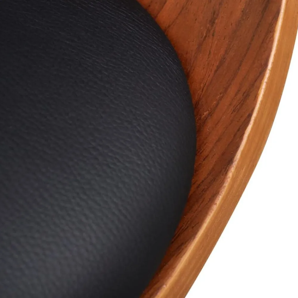 Eetkamerstoel gebogen hout en kunstleer>vidaXL Discount