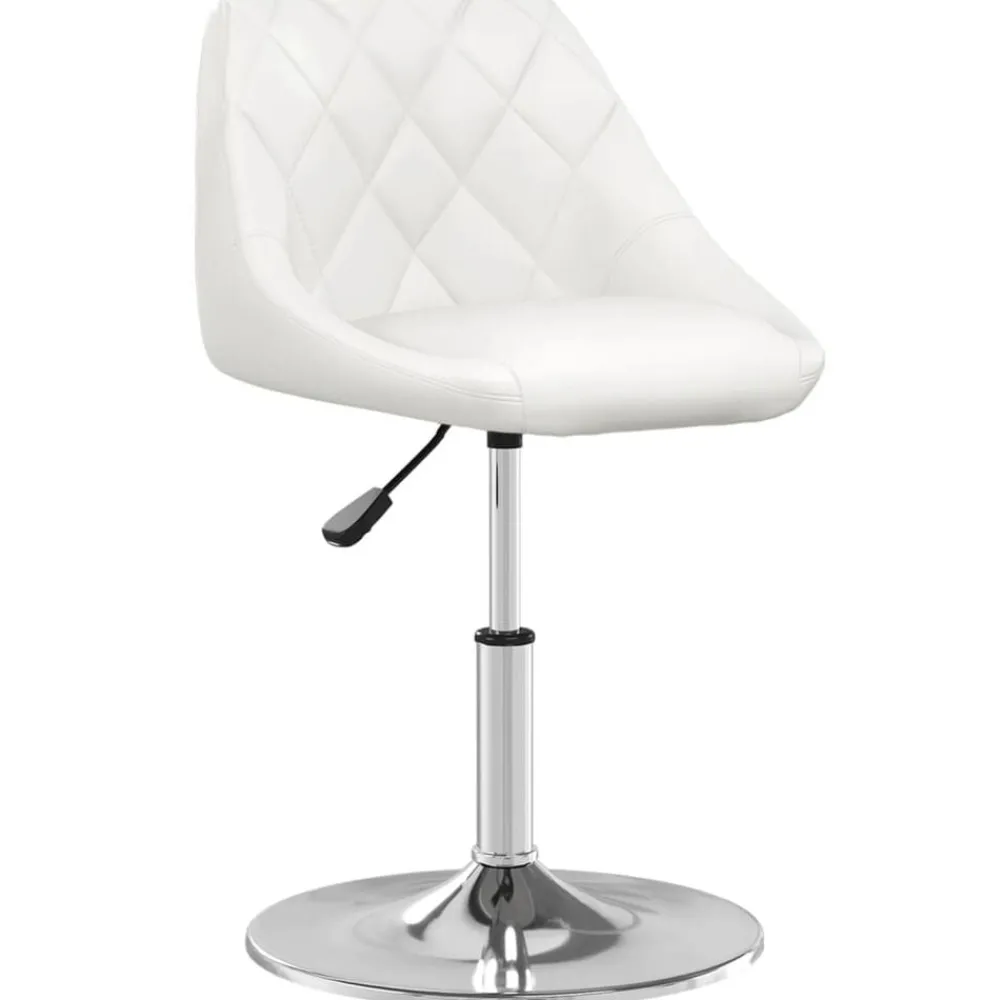 Stoelen*vidaXL Eetkamerstoel kunstleer Wit