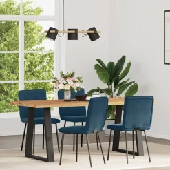 Eetkamerstoelen 4 st fluweel>vidaXL