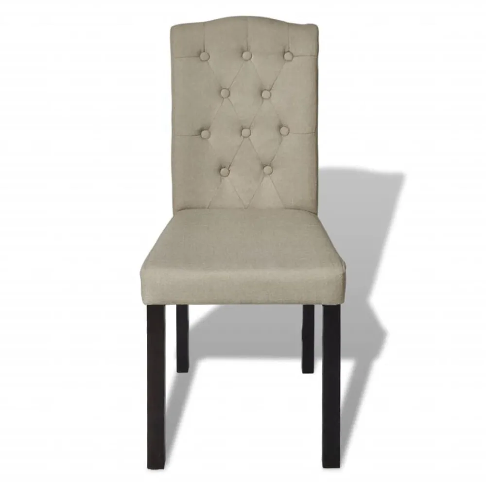 Stoelen*vidaXL Eetkamerstoelen 6 st stof camel Beige