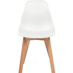 Stoelen*vidaXL Eetkamerstoelen 4 st kunststof Wit