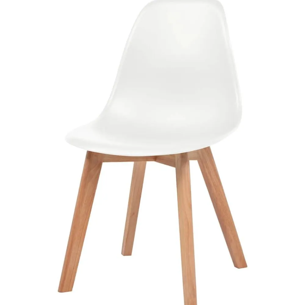 Stoelen*vidaXL Eetkamerstoelen 4 st kunststof Wit