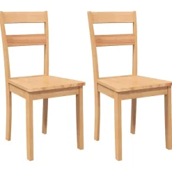 Eetkamerstoelen 2 st massief hout rubber>vidaXL Best