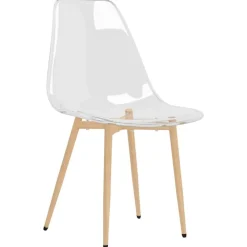 Stoelen*vidaXL Eetkamerstoelen 2 st PET transparant