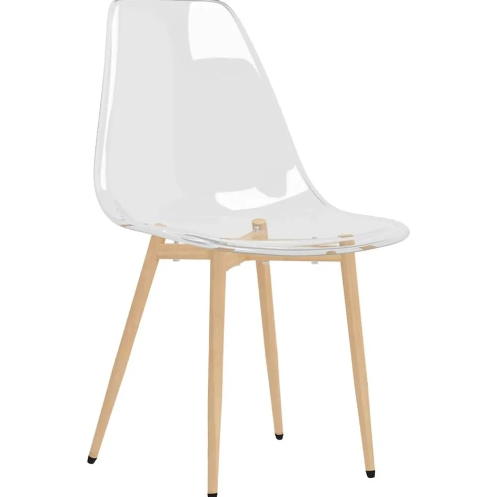 Stoelen*vidaXL Eetkamerstoelen 2 st PET transparant