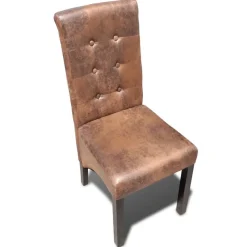 Eetkamerstoelen 2 st kunstleer bruin>vidaXL Online