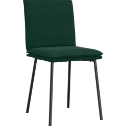 Stoelen*vidaXL Eetkamerstoelen 4 st fluweel Donkergroen