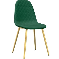 Stoelen*vidaXL Eetkamerstoelen 2 st fluweel Donkergroen