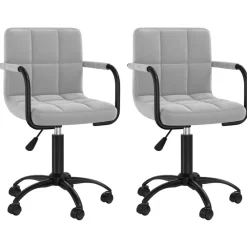 Eetkamerstoelen draaibaar 2 st fluweel>vidaXL New
