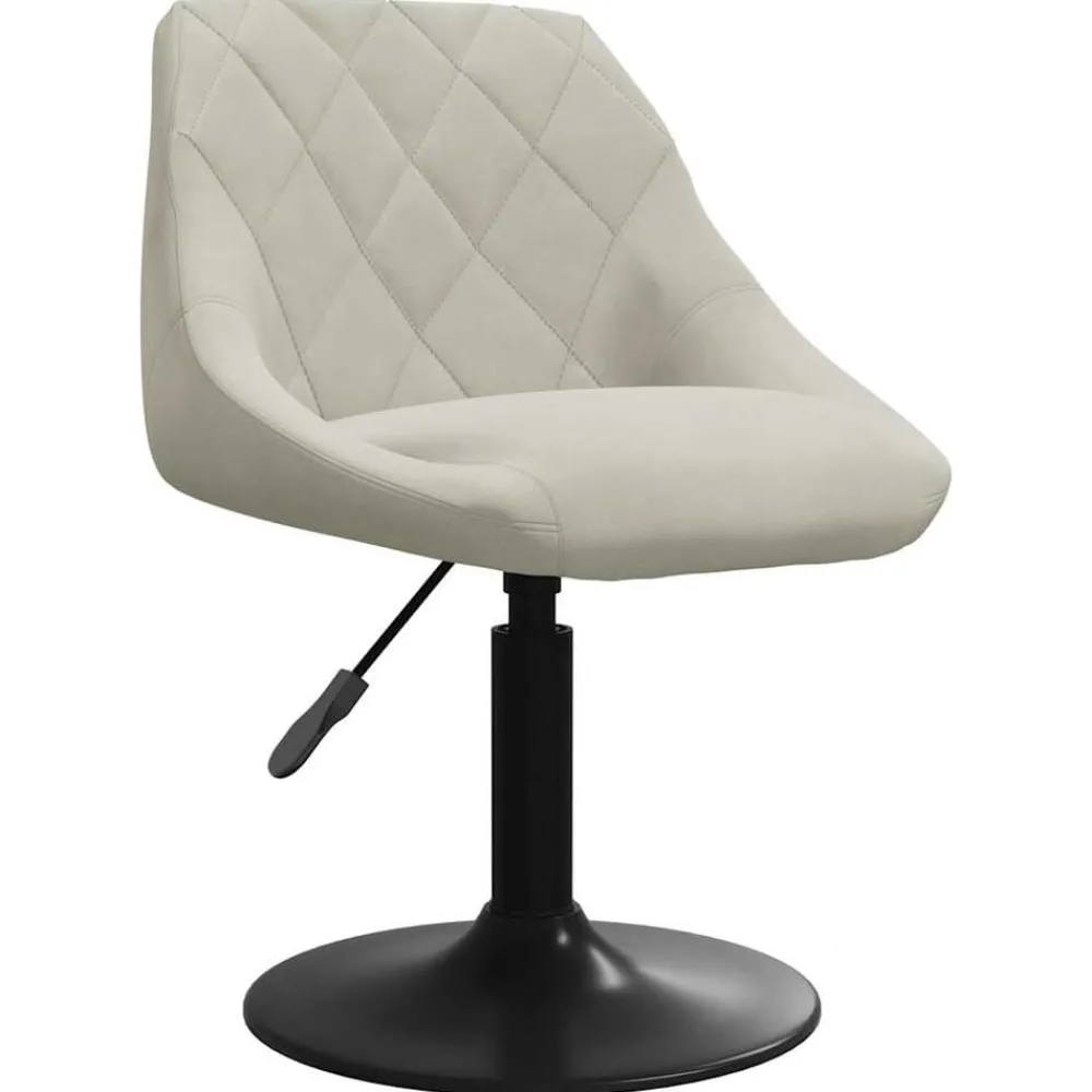 Stoelen*vidaXL Eetkamerstoelen draaibaar 2 st fluweel crèmekleurig Crème