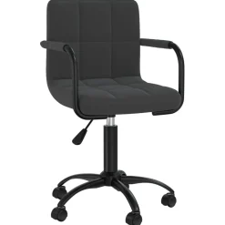 Stoelen*vidaXL Eetkamerstoelen draaibaar 2 st fluweel Zwart