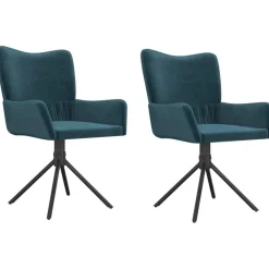 Eetkamerstoelen draaibaar 2 st fluweel>vidaXL Online