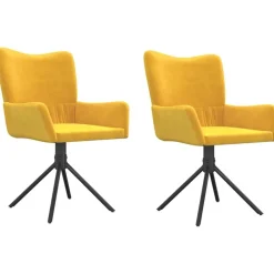 Eetkamerstoelen draaibaar 2 st fluweel>vidaXL Hot