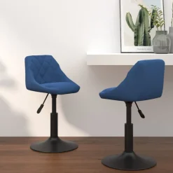 Eetkamerstoelen draaibaar 2 st fluweel>vidaXL Outlet