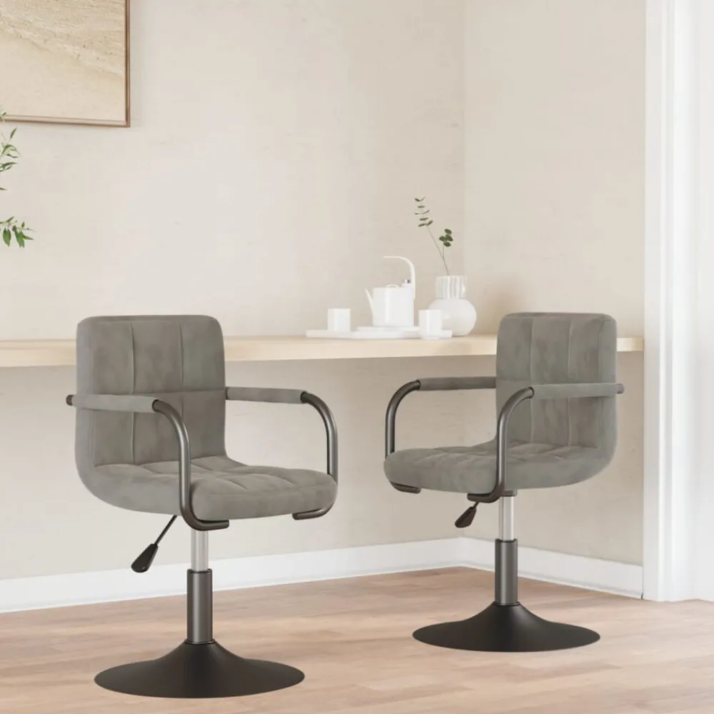 Eetkamerstoelen draaibaar 2 st fluweel>vidaXL Clearance