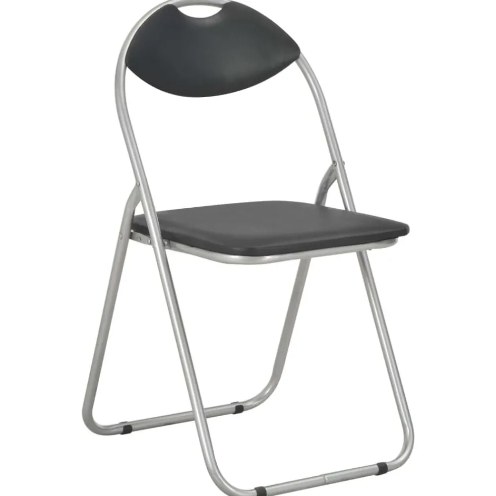 Eetkamerstoelen inklapbaar 4 st kunstleer zwart>vidaXL Discount