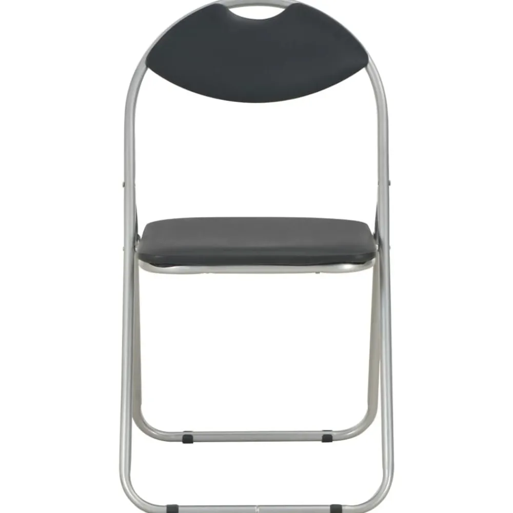 Eetkamerstoelen inklapbaar 4 st kunstleer zwart>vidaXL Discount