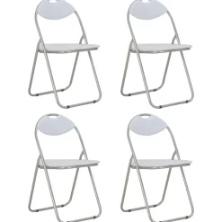 Eetkamerstoelen inklapbaar 4 st kunstleer wit>vidaXL Clearance