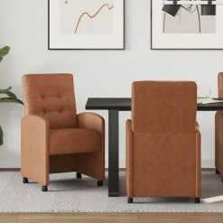 Eetkamerstoelen met Wieltjes 2 pcs 58 x 67 x 97 cm>vidaXL Clearance