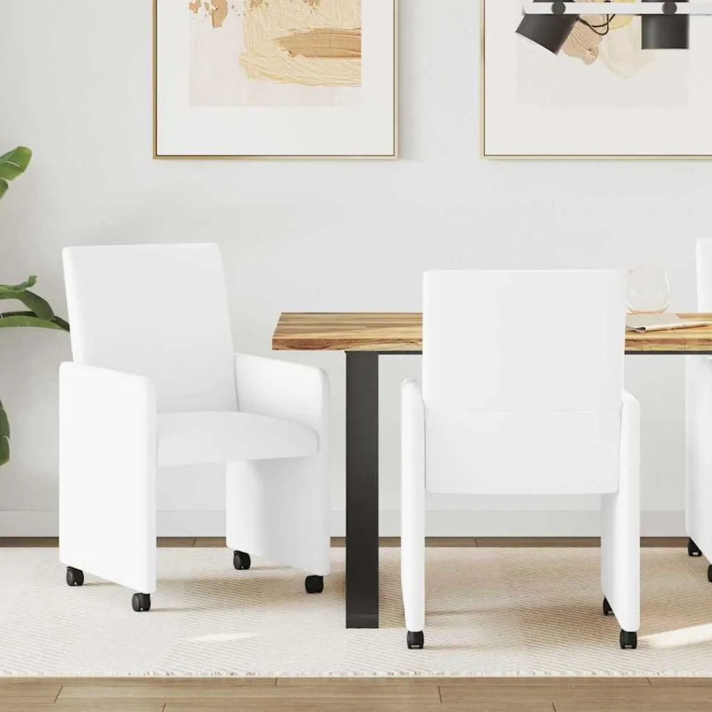Eetkamerstoelen met Wieltjes 2 pcs 57 x 66 x 94 cm>vidaXL Online