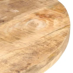 Tafels*vidaXL Eettafel 80 cm ruw mangohout