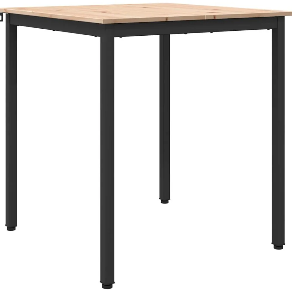 Tafels*vidaXL Eettafel 70 x 70 x 75 cm Massief grenenhout Naturel