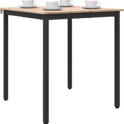 Tafels*vidaXL Eettafel 70 x 70 x 75 cm Massief grenenhout Naturel