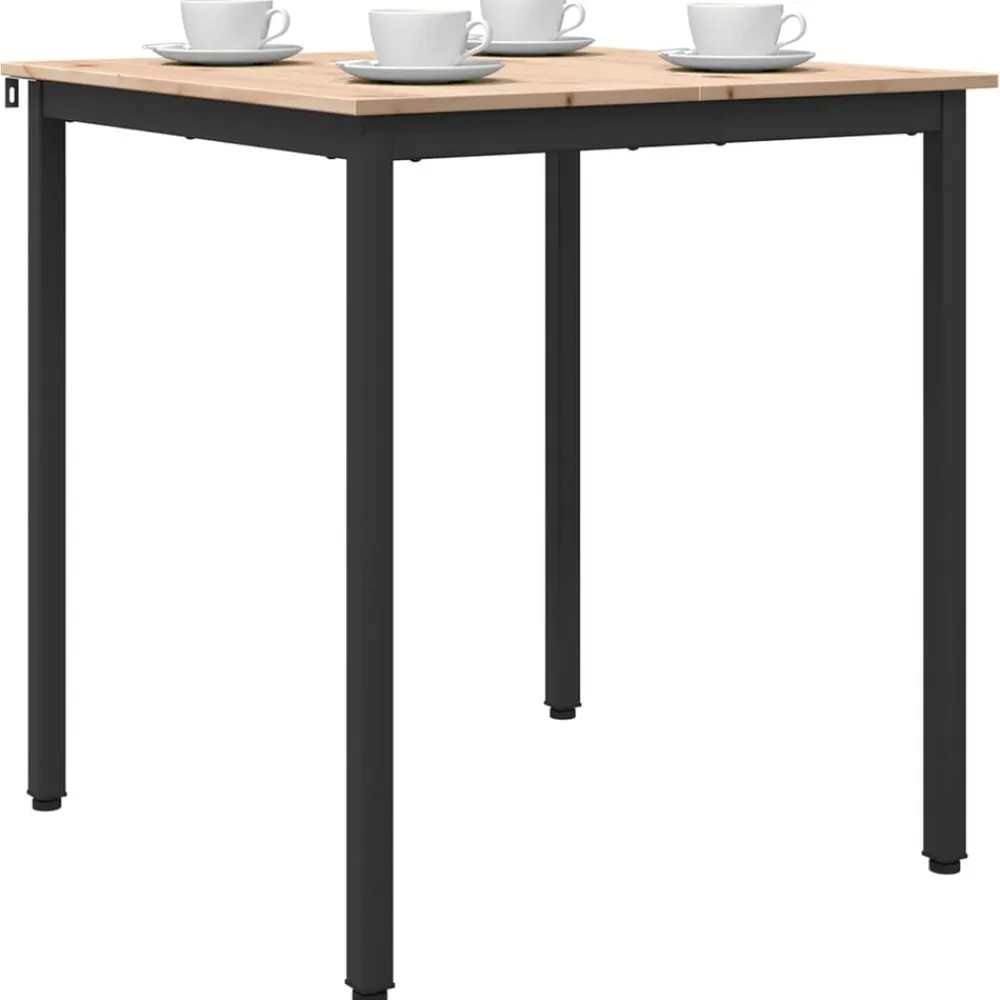 Tafels*vidaXL Eettafel 70 x 70 x 75 cm Massief grenenhout Naturel