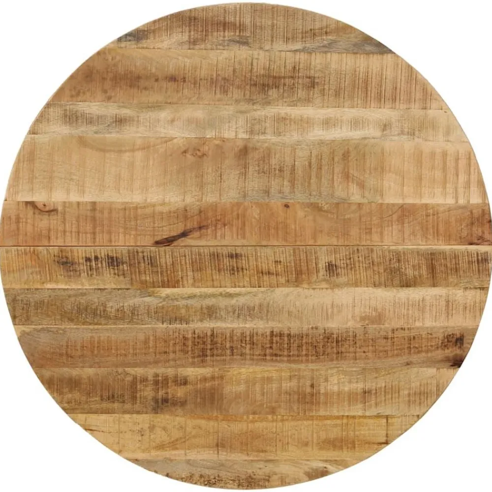 Tafels*vidaXL Eettafel 120x77 cm massief ruw mangohout en staal