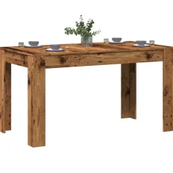 Eettafel 140x74,5x76 cm bewerkt hout kleurig>vidaXL Outlet