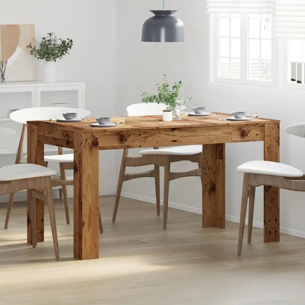 Eettafel 140x74,5x76 cm bewerkt hout kleurig>vidaXL Outlet