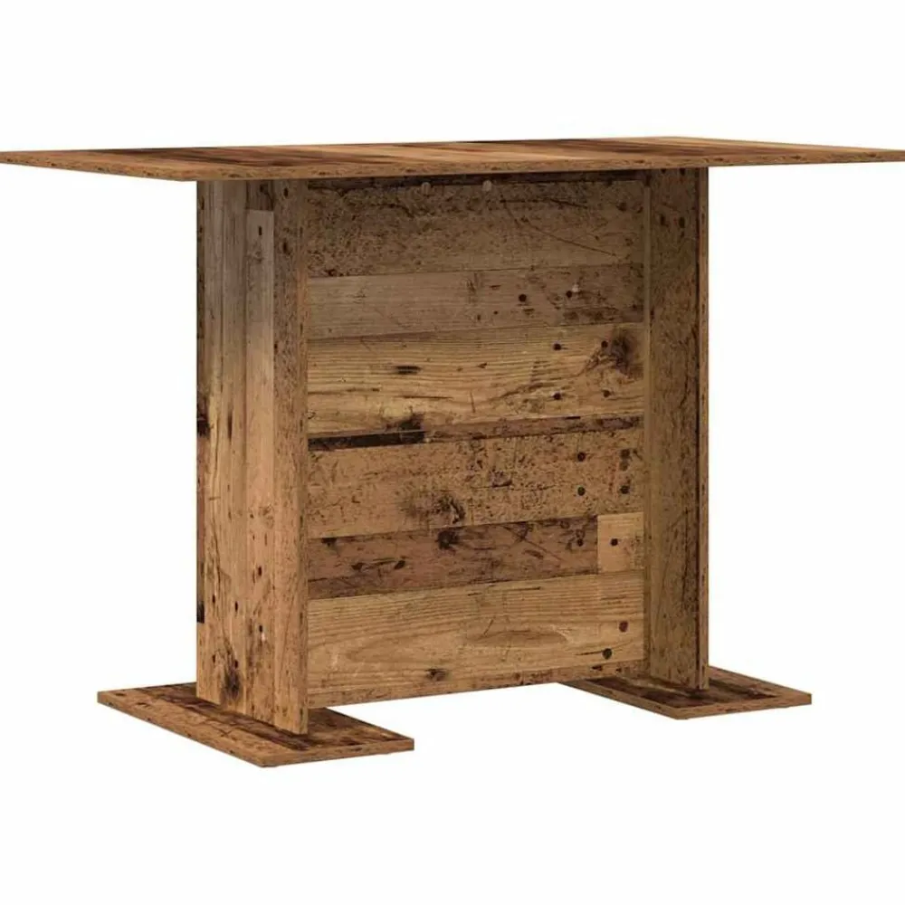 Tafels*vidaXL Eettafel 110x60x75 cm bewerkt hout kleurig Oud hout