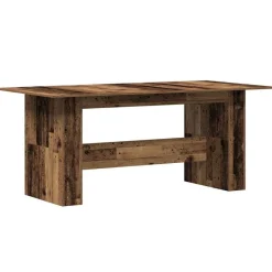 Tafels*vidaXL Eettafel 180x90x76 cm bewerkt hout kleurig Oud hout