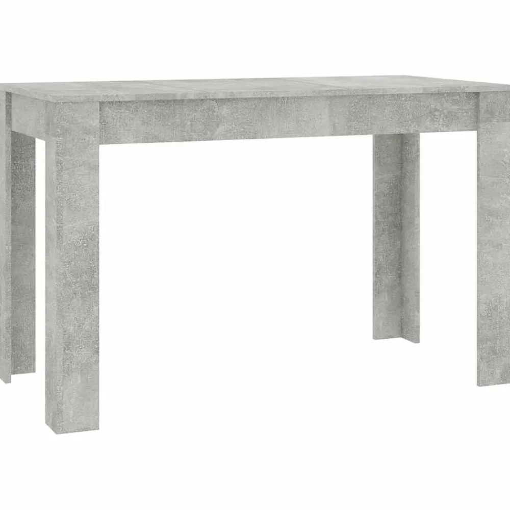 Tafels*vidaXL Eettafel 120x60x76 cm bewerkt hout Betongrijs