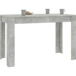 Tafels*vidaXL Eettafel 120x60x76 cm bewerkt hout Betongrijs