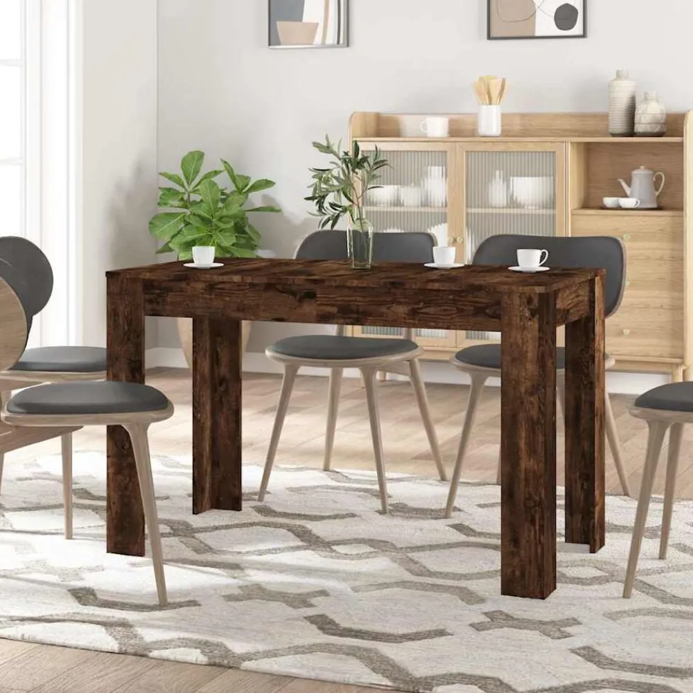 Eettafel 120x60x76 cm bewerkt hout kleurig>vidaXL Hot
