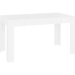 Tafels*vidaXL Eettafel 140x74,5x76 cm bewerkt hout Wit