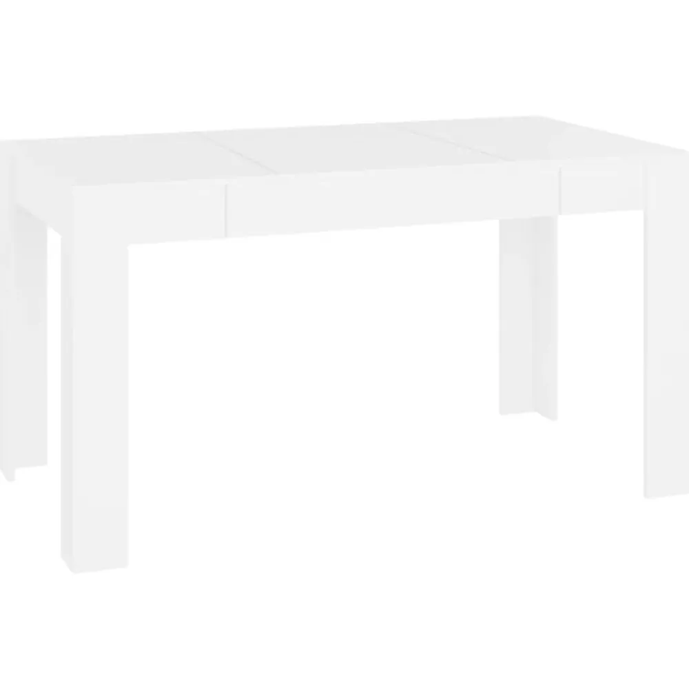 Tafels*vidaXL Eettafel 140x74,5x76 cm bewerkt hout Wit