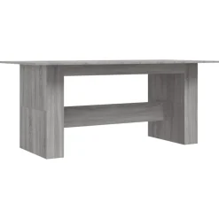 Tafels*vidaXL Eettafel 180x90x76 cm bewerkt hout eikenkleurig Grijs sonoma