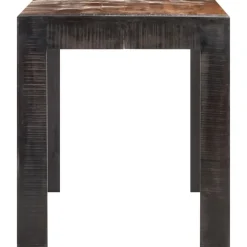 Tafels*vidaXL Eettafel 140x70x76 cm massief ruw mangohout Donkerbruin