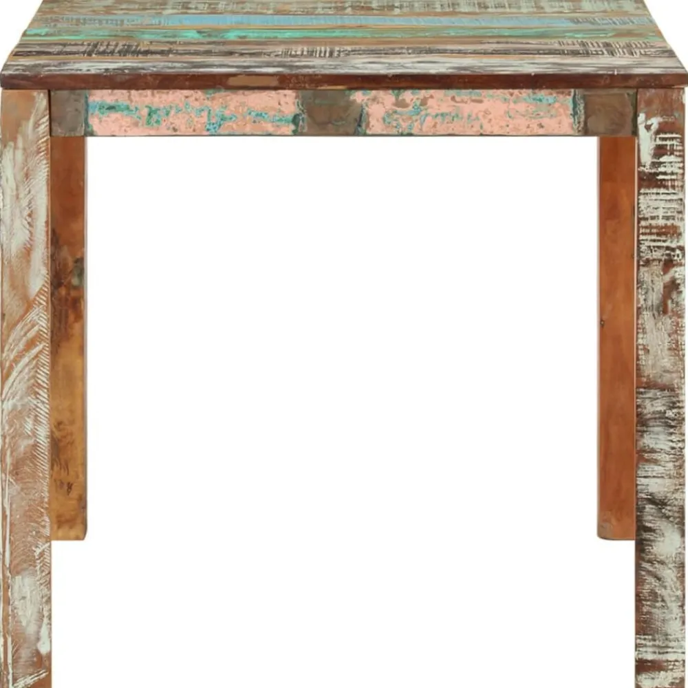 Tafels*vidaXL Eettafel 82x80x76 cm massief gerecycled hout