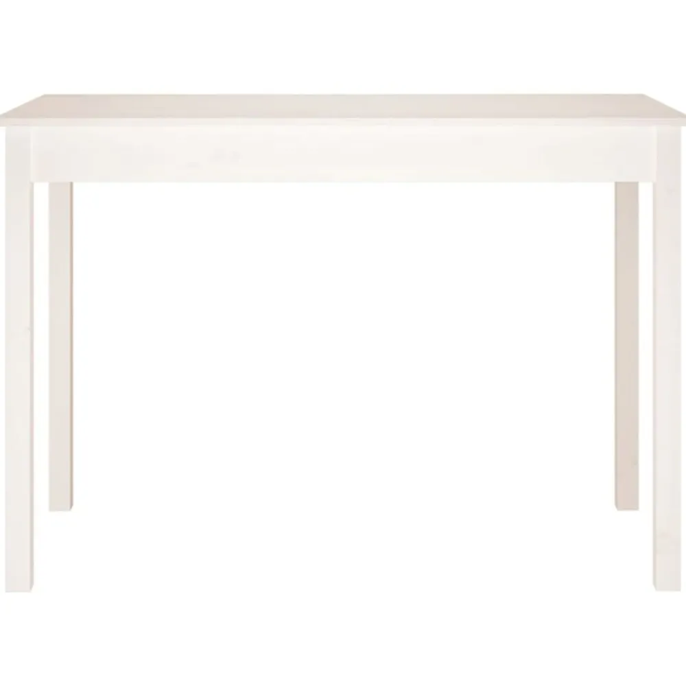 Tafels*vidaXL Eettafel 110x55x75 cm massief grenenhout Wit