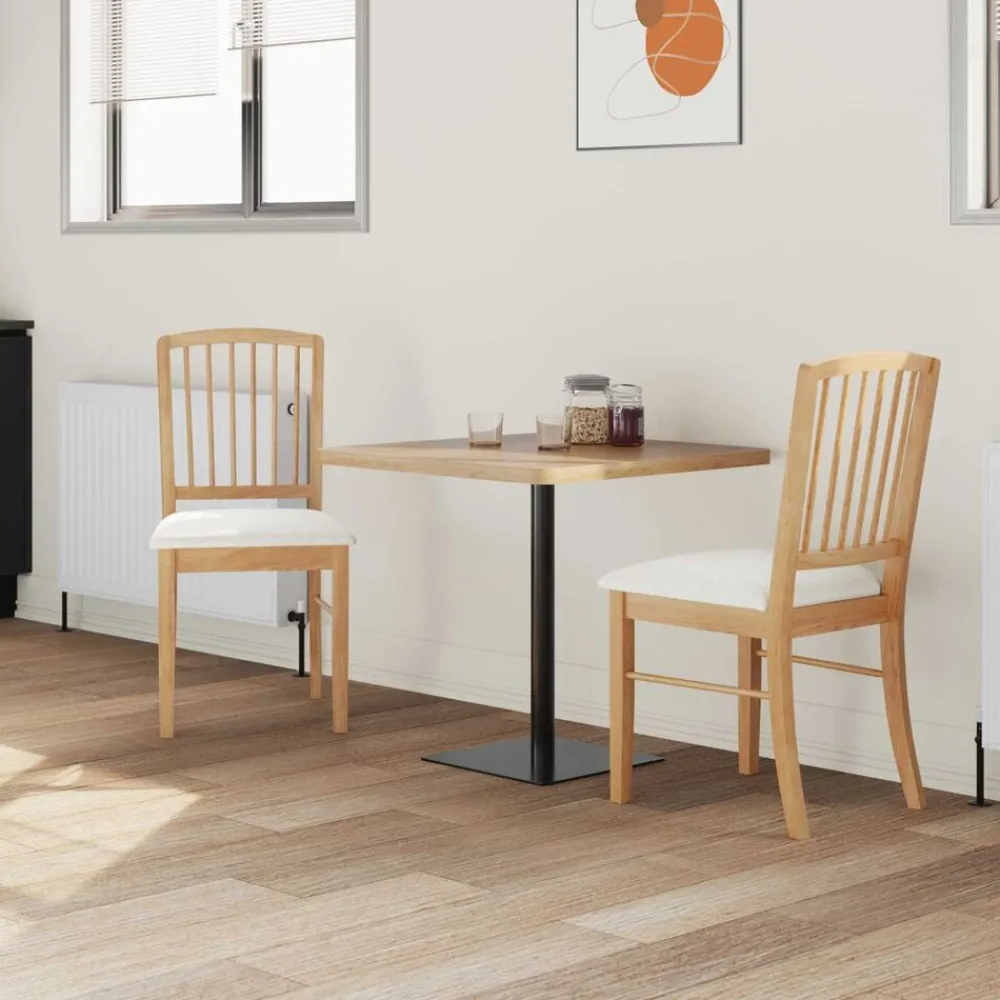 Stoelen*vidaXL Eettafelstoelen 2 pcs Naturel 50 x 52,5 x 91 cm Natuurlijk en licht