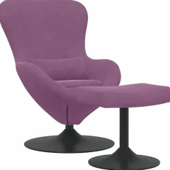 Egg Chair met Voetsteun Fluweel>vidaXL Hot