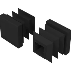 Bouwbeslag*vidaXL Einddoppen 2 pcs Zwart 15 x 15 x 15 mm PP