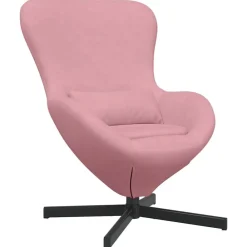 Stoelen*vidaXL Eivormige stoel 63 x 73 x 90 cm Fluweel Roze