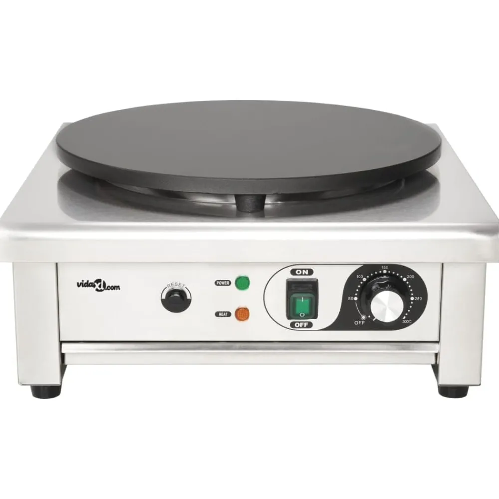 Keuken & Eetkamer*vidaXL Elektrische crêpemaker met lekbakje 40 cm 3000 W