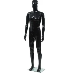 Etalagepop mannelijk met glazen voet 185 cm glanzend>vidaXL Outlet