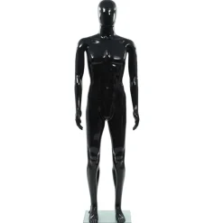 Etalagepop mannelijk met glazen voet 185 cm glanzend>vidaXL Outlet